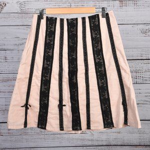 Autograph Retro Style Pink Cotton A-Line Skirt, Petite Size 8